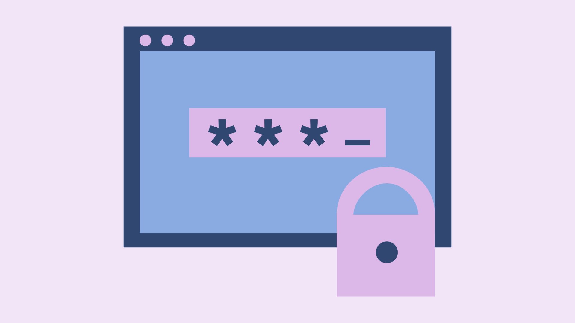 A computer screen showing a password field with a padlock.